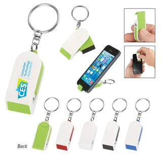 189 - Phone Stand And Screen Cleaner Combo Key Chain