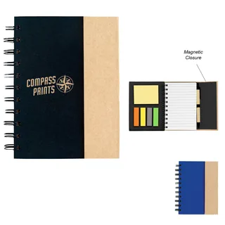 6106 - Small Spiral Notebook With Sticky Notes And Flags