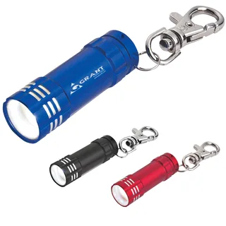 2503 - Mini Aluminum LED Flashlight With Key Clip