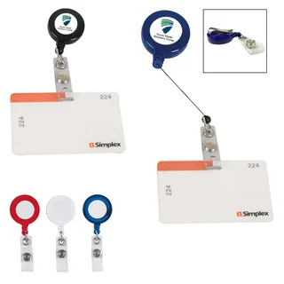 65 - Retractable Badge Holder With Laminated Label