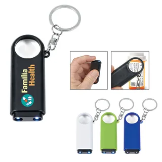 1652 - Magnifier And LED Light Key Chain