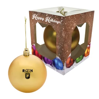 1225P - Round Ornament With Custom Window Box