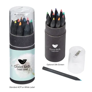 462 - Blackwood 12-Piece Colored Pencil Set In Tube With Sharpener