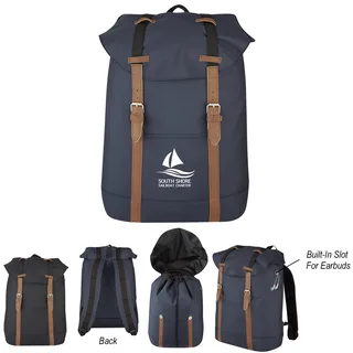 3441 - Flap Drawstring Backpack