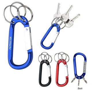 2090 - 8mm Carabiner With Triple Split Ring