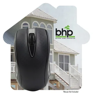 MOUSE-PAD-HSE - House Shaped Dye Sublimated Computer Mouse Pad
