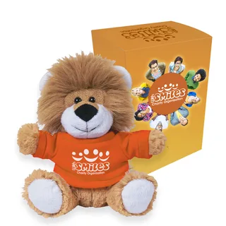 1266P - 6" Lovable Lion With Custom Box
