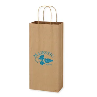 3906 - Kraft Paper Brown Wine Bag - 5.25" x 13"