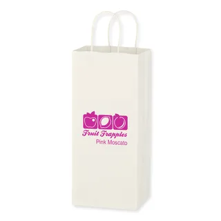 3916 - Kraft Paper White Wine Bag - 5.25" x 13"