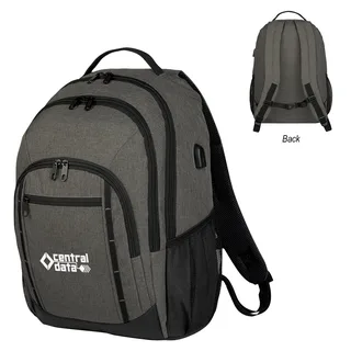 3498 - Reagan Heathered Laptop Backpack