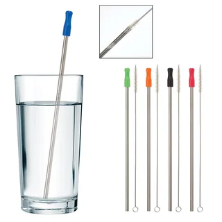 5202 - Stainless Steel Straw with Cleaning Brush