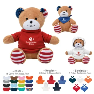 1278 - 6" Patriotic Bear