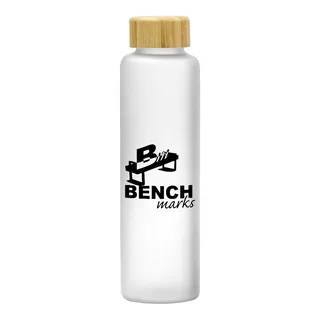 6052 - 20 Oz. Belle Glass Bottle With Bamboo Lid