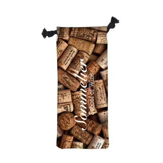 3778 - 6" W X 15.5" H Wine Drawstring Bag