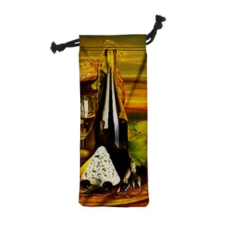 3944 - 6" W X 15.5" H Wine Drawstring Bag