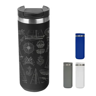 501270 - 18 Oz. Full Laser Sienna Stainless Steel Bottle