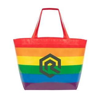 30084 - Rainbow Laminated Non-Woven Tote Bag