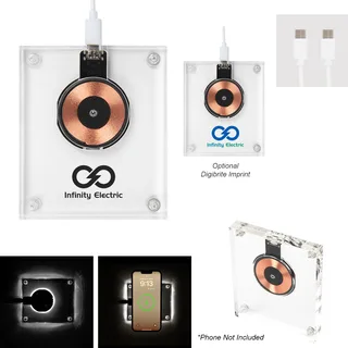 25163 - 15W Acrylic Light Up Wireless Charger