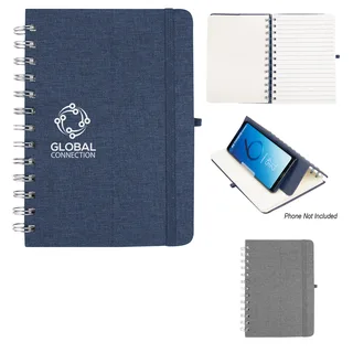 65028 - rPET Notebook With Phone Holder