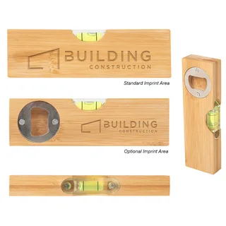 20050 - Bamboo Level With Bottle Opener