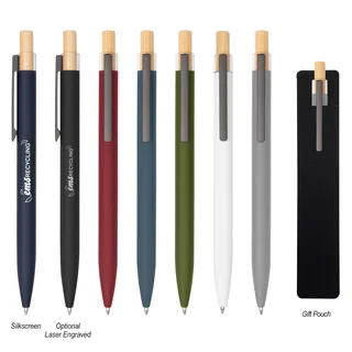 11989 - Recycled Aluminum Pen With Bamboo Plunger