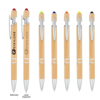 11994 - Tropical Bamboo Incline Pen With Stylus