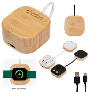25157 - Bamboo Wireless Earbuds & Watch Charger