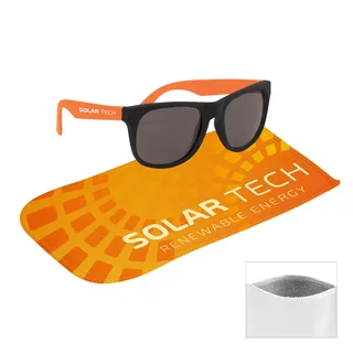 94000 - Rubberized Sunglasses With rPET Microfiber Sunglass Pouch