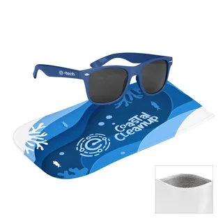 96223 - Malibu Sunglasses With rPET Microfiber Sunglass Pouch