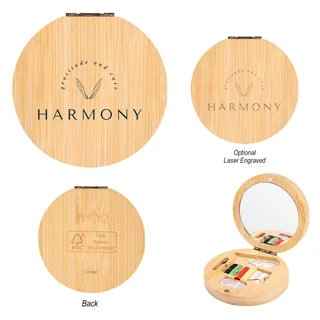 85026 - Bamboo Sewing Kit With Mirror