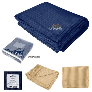 8080 - Raleigh rPET Ribbed Flannel Blanket