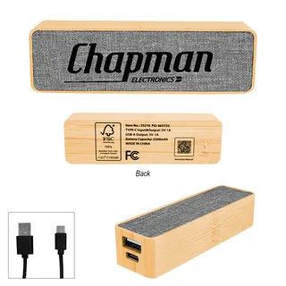 25216 - 2,200 mAh Bamboo & rPET Power Bank
