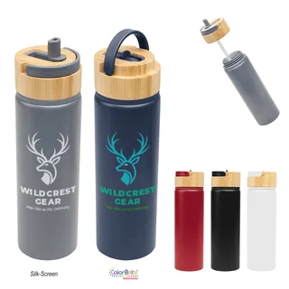 50407 - 27 Oz. EllisÂ Recycled Aluminum Bottle With Bamboo Lid