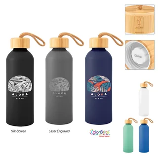 50254 - 25 Oz. Blaire Recycled Aluminum Bottle With Bamboo Lid