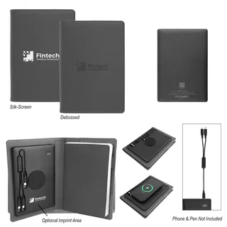 25172 - Power Folio With Wireless Charger & Power Bank