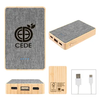 25205 - 5,000 mAh Bamboo & rPET Power Bank