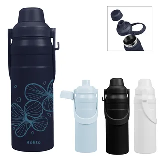 50245 - 24 Oz. Summit Sip Recycled Stainless Steel Bottle With Easy Carry Handle