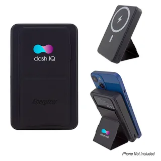 25337 - 10,000 mAh EnergizerÂ® Mag-N-Kickâ„¢ Wireless Charger Power Bank And Phone Stand