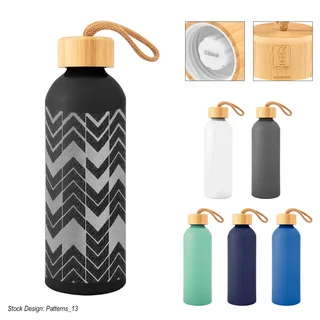 502540 - 25 Oz. Full Laser Blaire Recycled Aluminum Bottle With Bamboo Lid