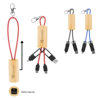 25321 - Bamboo Slider Multi-Charging Cables
