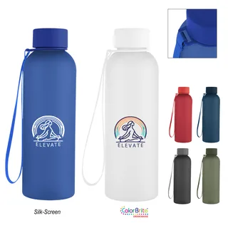50309 - 20 Oz. Morgan rPET Rubberized Bottle With Carry Strap