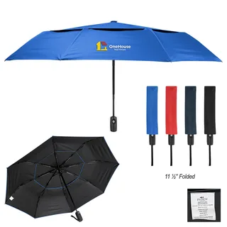 45019 - 42" Arc Telescopic Wind Resistant Umbrella With 100% rPET Canopy