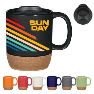 57146 - 14 Oz. Full Color Cork Base Ceramic Mug