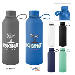 50276 - 25 Oz. Blaire Recycled Aluminum Bottle With Silicone Easy Carry Strap