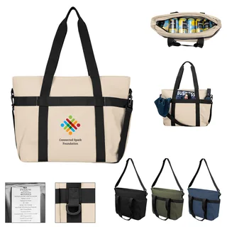 35166 - Hudson rPET 36 Can Cooler Tote Bag