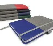 CP23726 - CUADERNO DOS TONOS, EN CUERINA CON GRIS