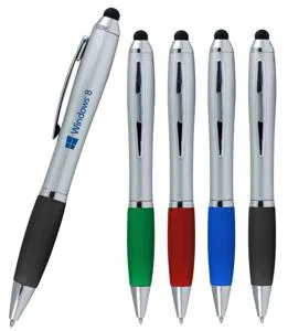 CP24203 - PLUMA PLASTICA CUERPO METALIZADO PLATEADO